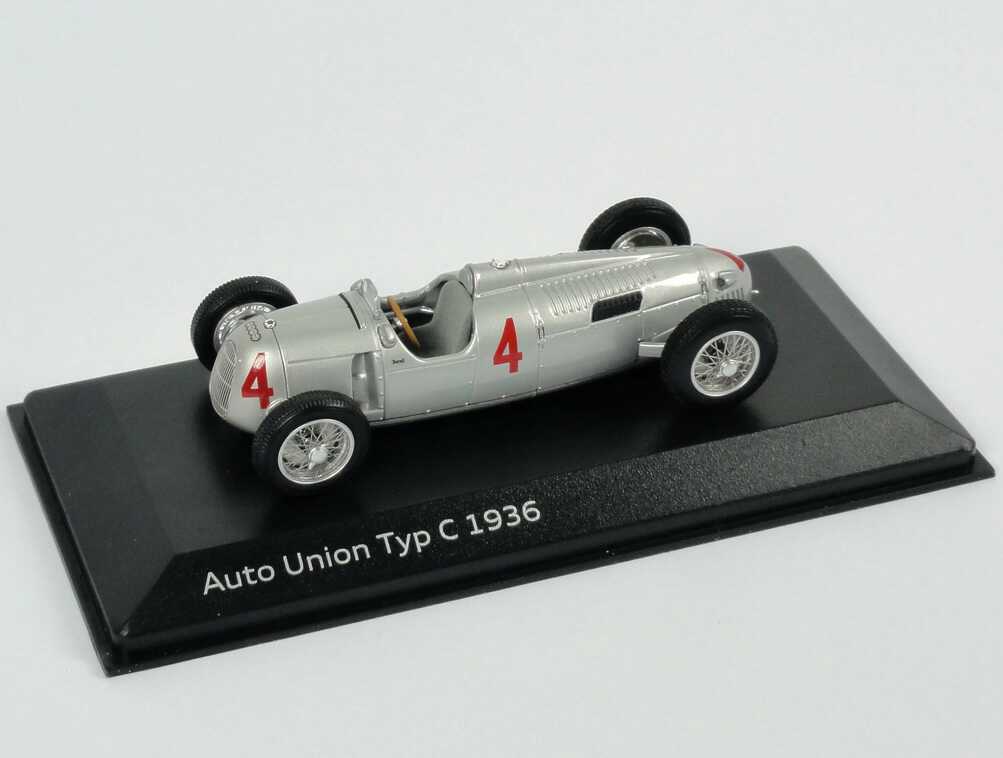 Foto 1:43 Auto Union Bergrennwagen Typ C 1936 Nr.4, Bernd Rosemeyer Werbemodell Minichamps 503.09.006.03