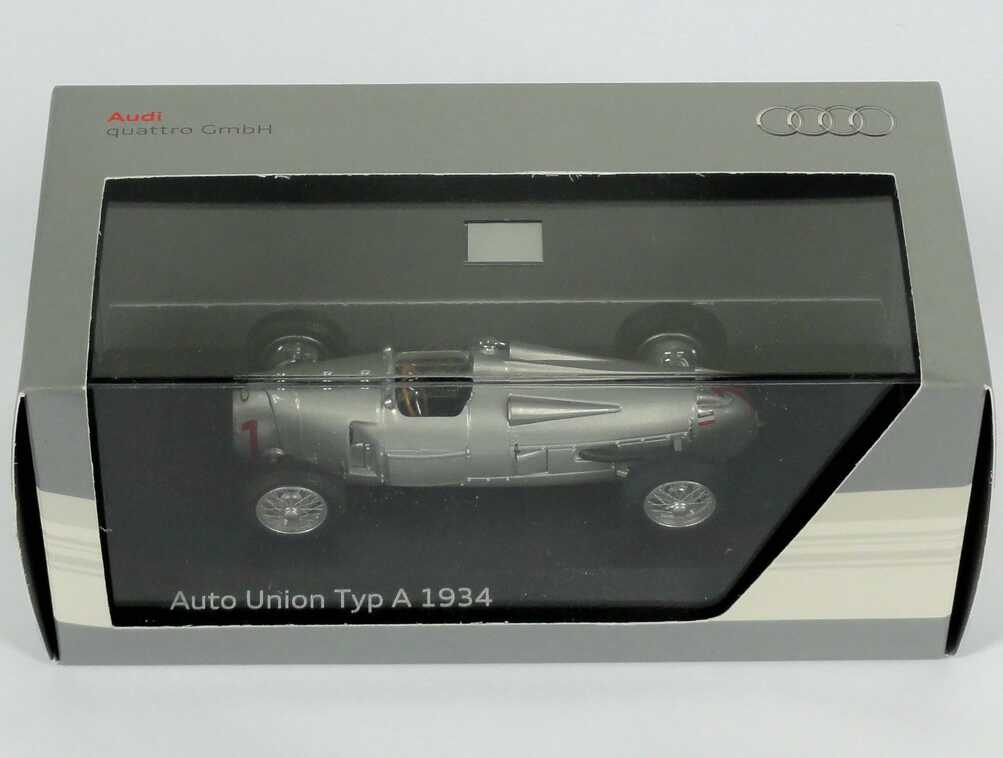 Foto 1:43 Auto Union Grand-Prix-Rennwagen Typ A (1934) Nr.1 Werbemodell Minichamps 503.09.008.03
