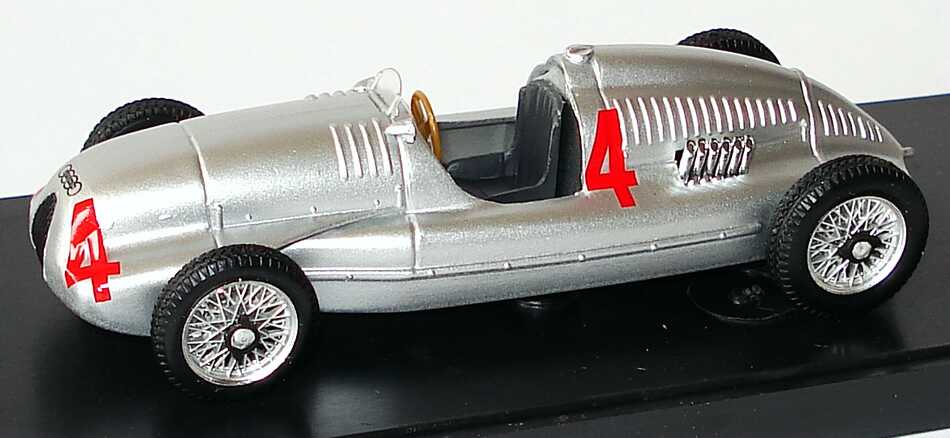 Foto 1:43 Auto Union Grand-Prix-Rennwagen Typ D 1938 Nr.4 Werbemodell Brumm 503.03.003.03