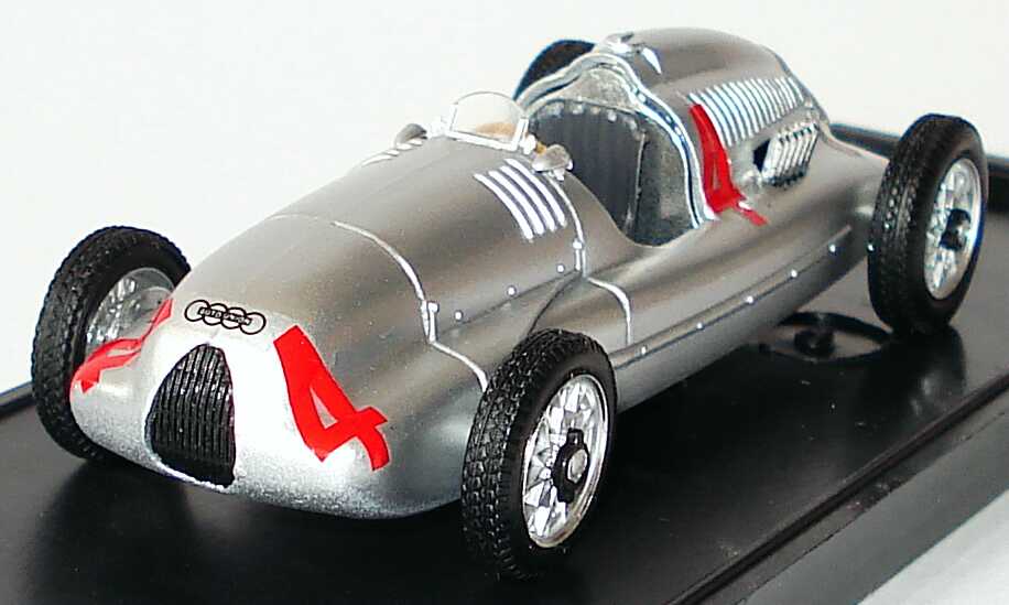 Foto 1:43 Auto Union Grand-Prix-Rennwagen Typ D 1938 Nr.4 Werbemodell Brumm 503.03.003.03