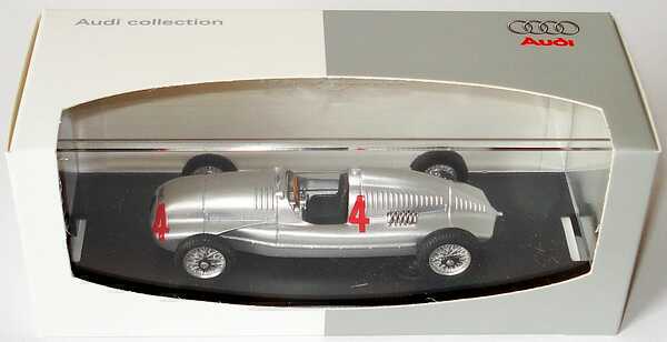 Foto 1:43 Auto Union Grand-Prix-Rennwagen Typ D 1938 Nr.4 Werbemodell Brumm 503.03.003.03