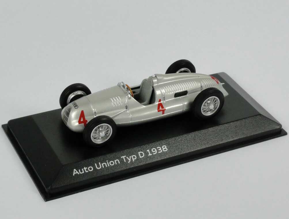 Foto 1:43 Auto Union Grand-Prix-Rennwagen Typ D 1938 Nr.4 Werbemodell Minichamps 503.09.007.03