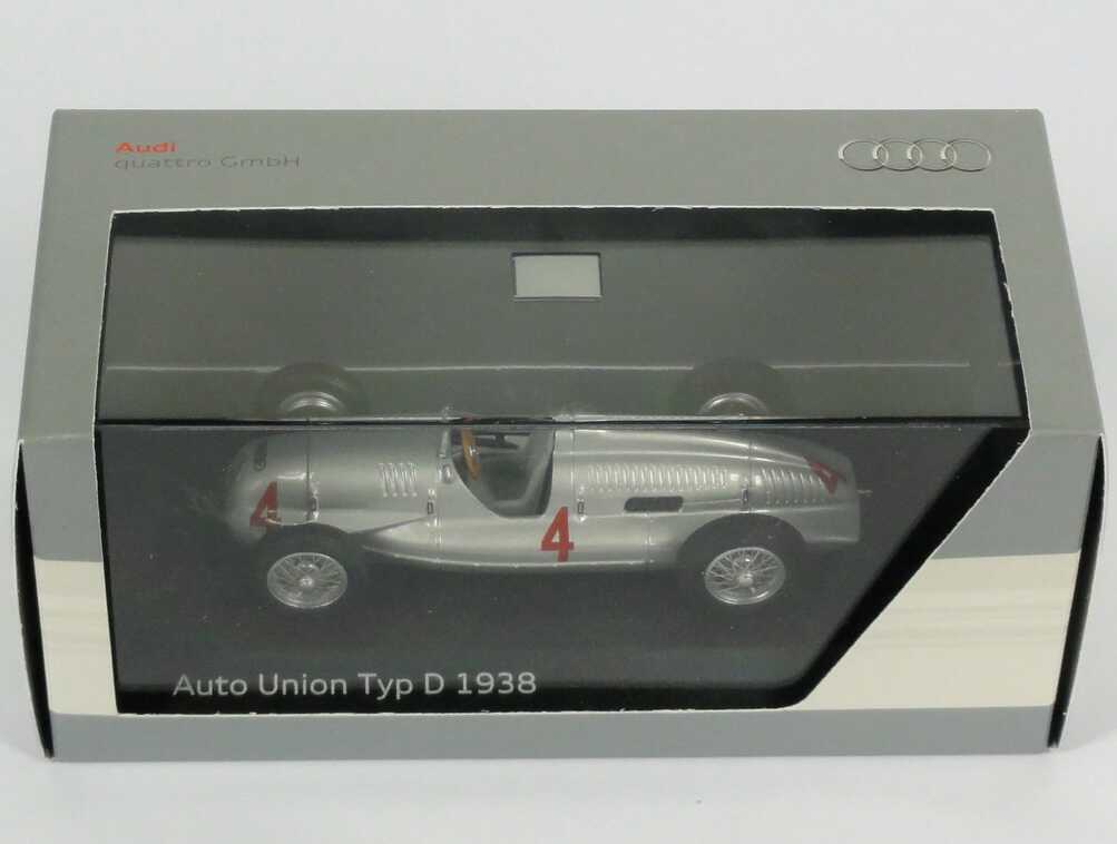 Foto 1:43 Auto Union Grand-Prix-Rennwagen Typ D 1938 Nr.4 Werbemodell Minichamps 503.09.007.03