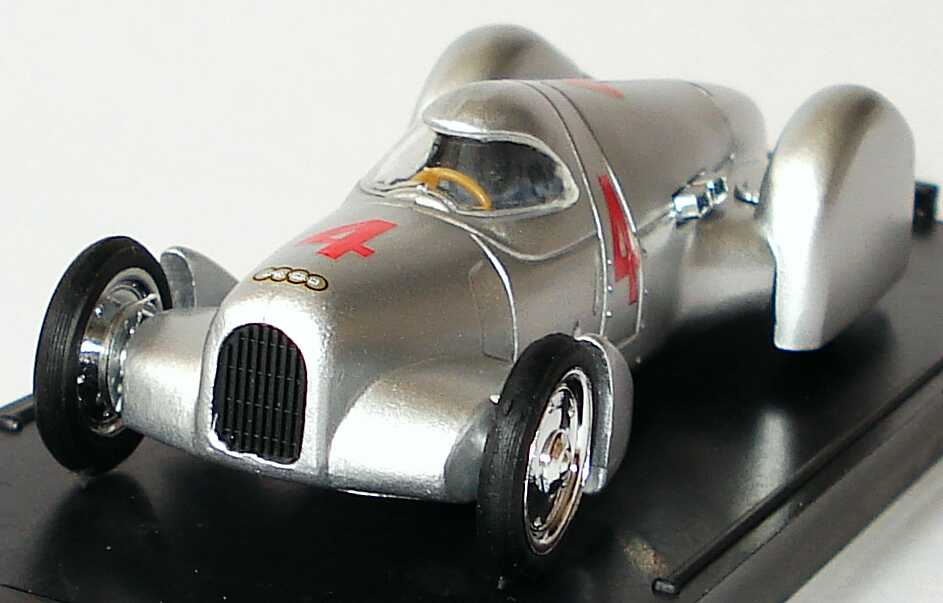 Foto 1:43 Auto Union Typ B Rekordwagen Carenata 1937 Nr.4 Werbemodell Brumm 503.03.004.03