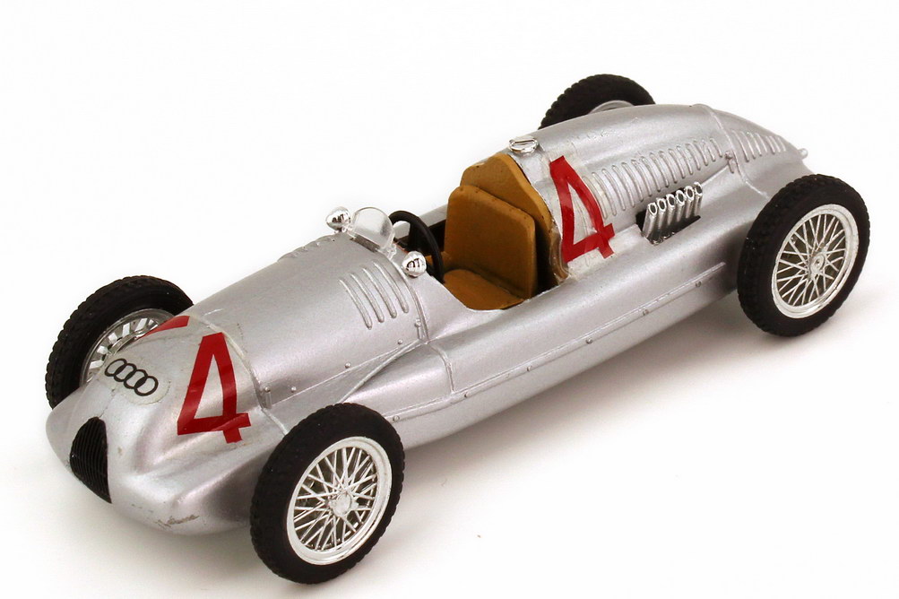 Foto 1:43 Auto Union Typ D Grand-Prix-Rennwagen 1938 Nr.4 Brumm R109