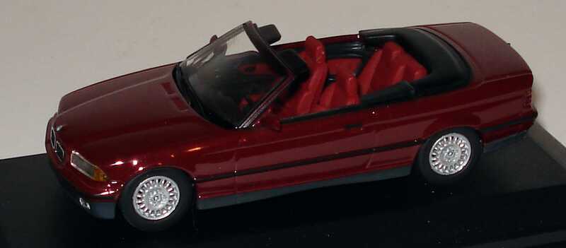 Foto 1:43 BMW 325i Cabrio (E36) weinrot Minichamps 430023332