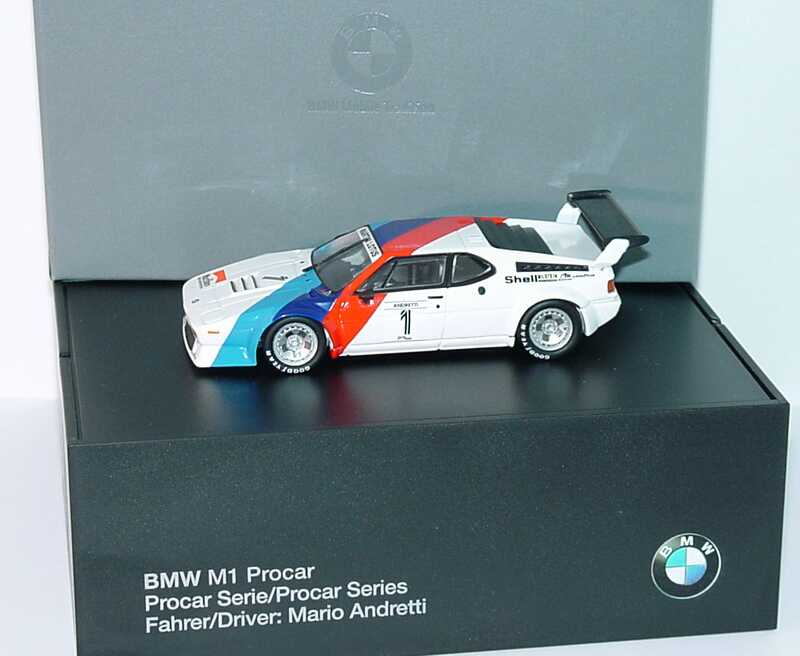 Foto 1:43 BMW M1 Procar-Serie 1979 Marlboro, BMW-M-Team Nr.1, Mario Andretti Werbemodell Minichamps 80420309422