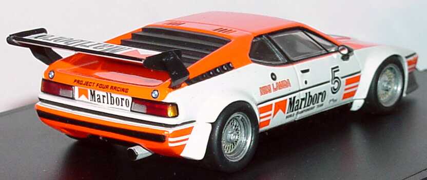 Foto 1:43 BMW M1 Procar-Serie 1979 Marlboro, Project Four Racing Nr.5, Niki Lauda Werbemodell Minichamps 80420309421