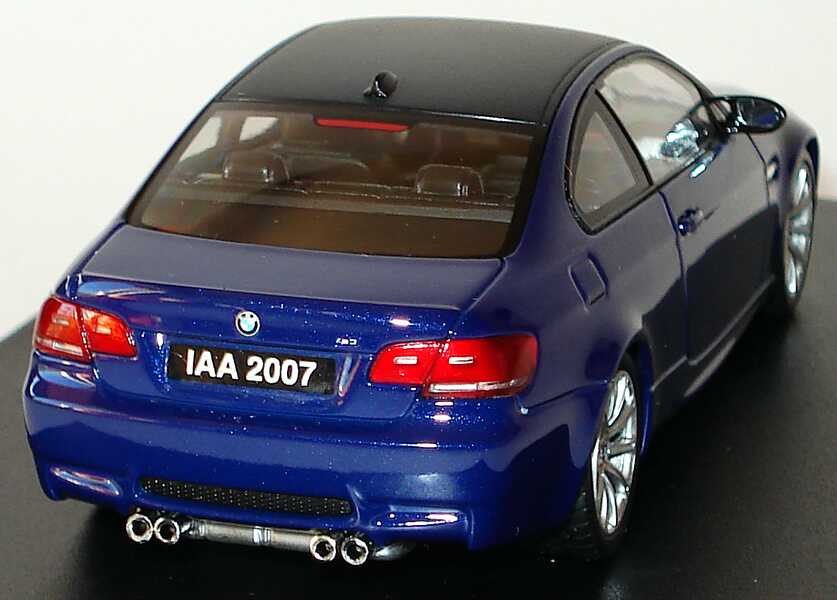 Foto 1:43 BMW M3 Coupé (E92) interlagosblau-met. Sehen, was morgen bewegt, IAA 2007 Werbemodell Minichamps 80420431647