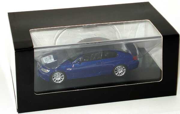 Foto 1:43 BMW M3 Coupé (E92) interlagosblau-met. Sehen, was morgen bewegt, IAA 2007 Werbemodell Minichamps 80420431647
