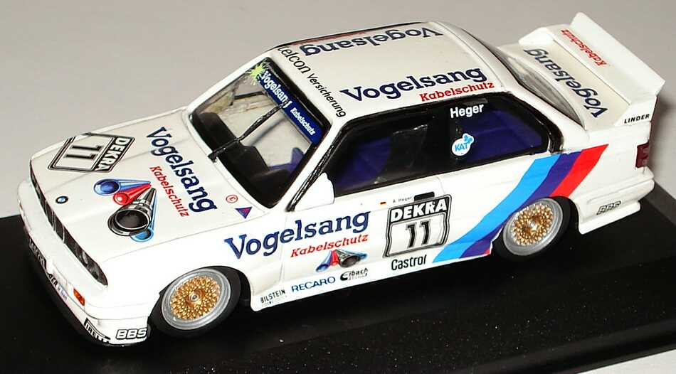 Foto 1:43 BMW M3 (E30) DTM 1990 Linder, Vogelsang Nr.11, Heger Minichamps