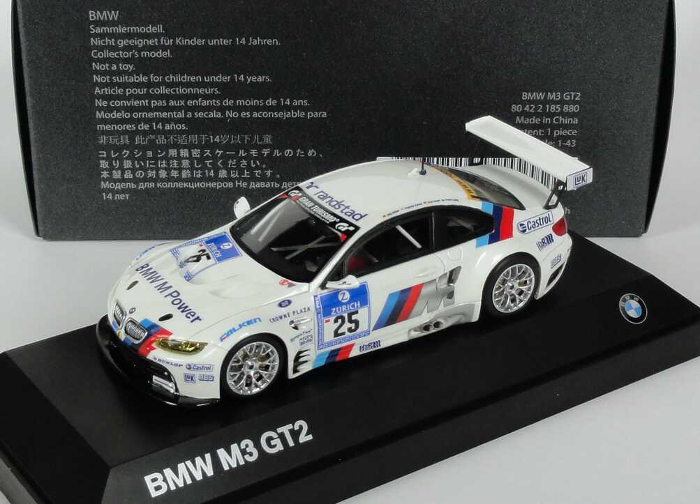 Foto 1:43 BMW M3 GT2 (E92) 24 Stundenrennen Nürburgring 2010 BMW M Power Nr.25, Müller / Farfus / Alzen / Lamy (Siegerfahrzeug) Werbemodell Minichamps 80422185880