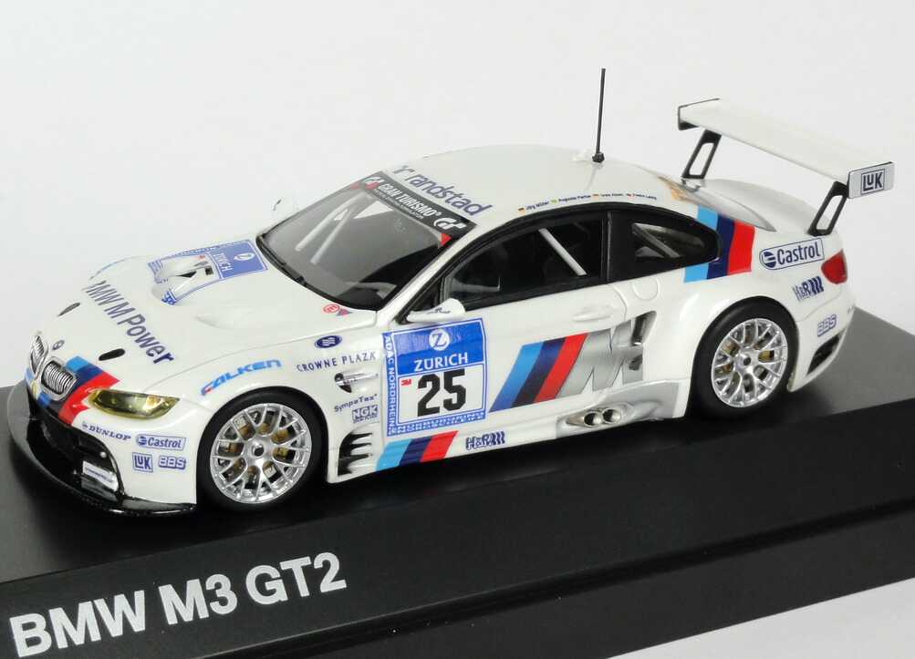 Foto 1:43 BMW M3 GT2 (E92) 24 Stundenrennen Nürburgring 2010 BMW M Power Nr.25, Müller / Farfus / Alzen / Lamy (Siegerfahrzeug) Werbemodell Minichamps 80422185880