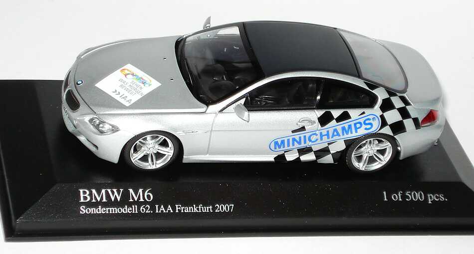 Foto 1:43 BMW M6 Coupé (E63) Sondermodell 62. IAA Frankfurt 2007 Minichamps 403026123