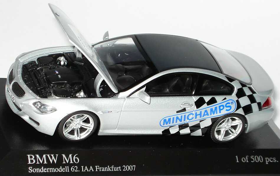 Foto 1:43 BMW M6 Coupé (E63) Sondermodell 62. IAA Frankfurt 2007 Minichamps 403026123