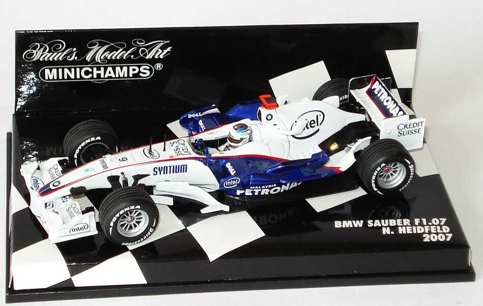 Foto 1:43 BMW Sauber F1.07 Formel 1 2007 Petronas Nr.9, Nick Heidfeld Minichamps 400070009