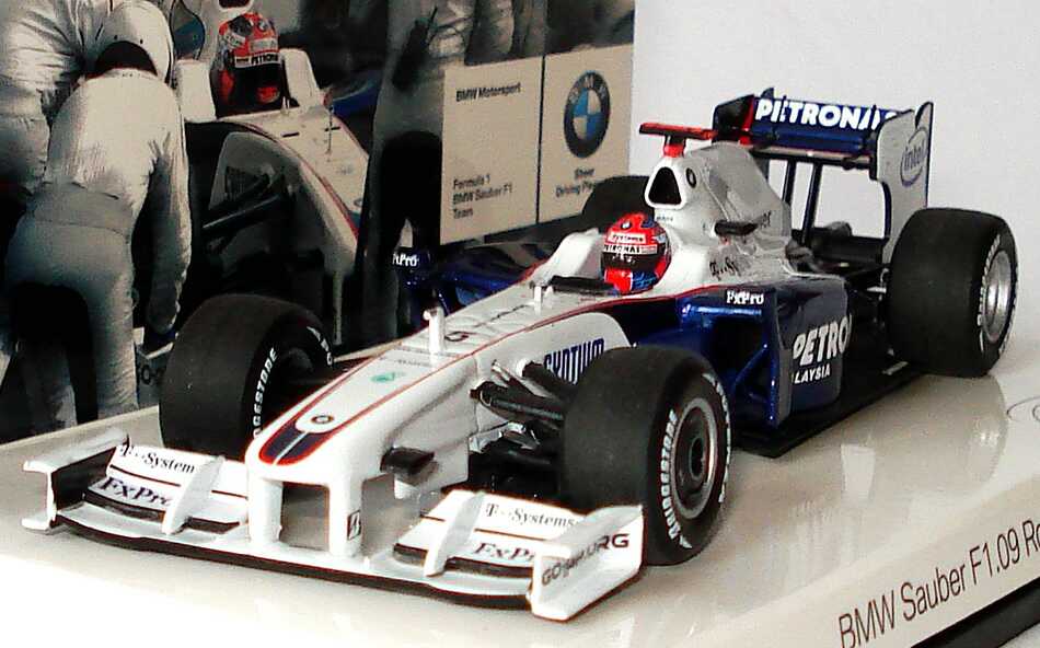 Foto 1:43 BMW Sauber F1.09 Formel 1 2009 Petronas Nr.5, Robert Kubica Werbemodell Minichamps 80422155796