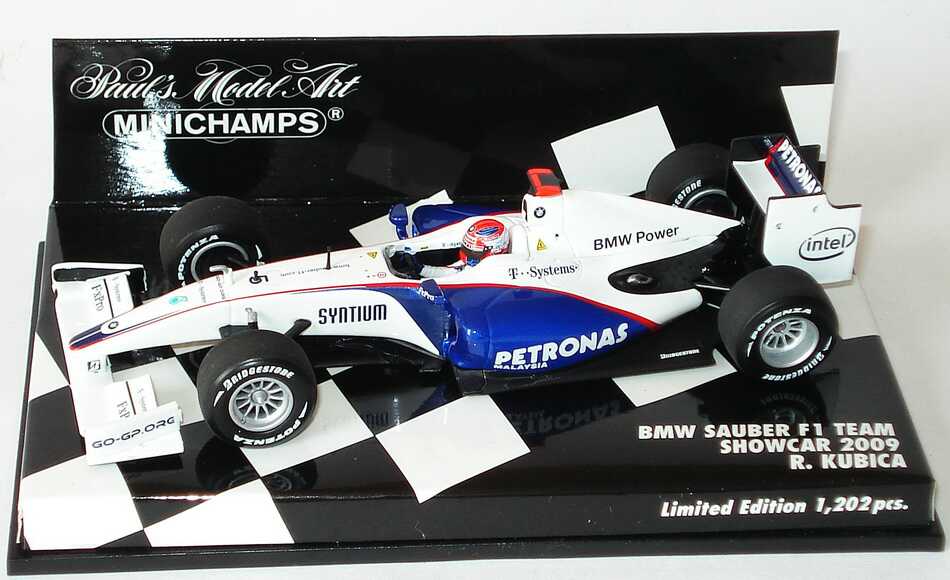 Foto 1:43 BMW Sauber F1.09 Formel 1 2009 Petronas Nr.5, Robert Kubica (Showcar) Minichamps 400090075