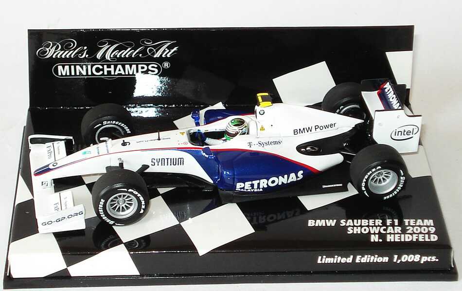 Foto 1:43 BMW Sauber F1.09 Formel 1 2009 Petronas Nr.6, Nick Heidfeld (Showcar) Minichamps 400090076