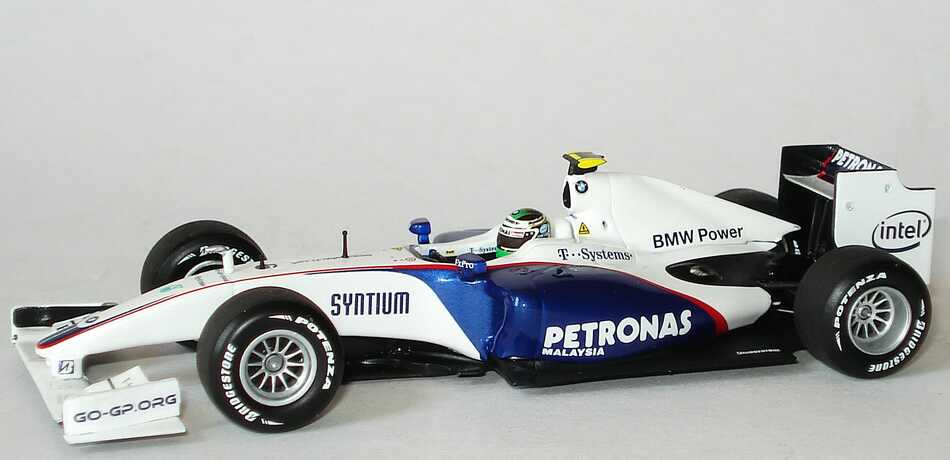 Foto 1:43 BMW Sauber F1.09 Formel 1 2009 Petronas Nr.6, Nick Heidfeld (Showcar) Minichamps 400090076