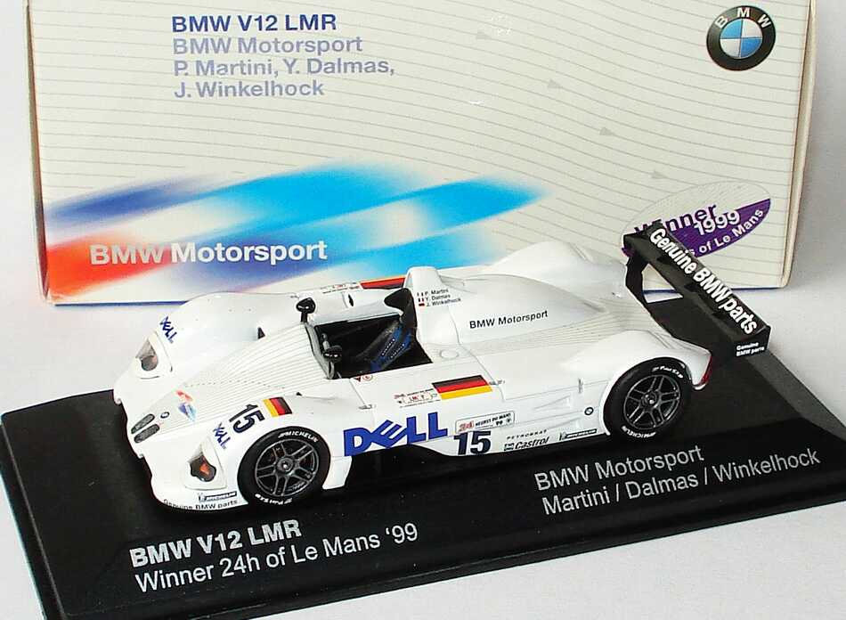 Foto 1:43 BMW V12 LMR 24h von Le Mans 1999 Dell Nr.15, Martini / Dalmas / Winkelhock, Siegerfahrzeug Werbemodell Minichamps 80429418138