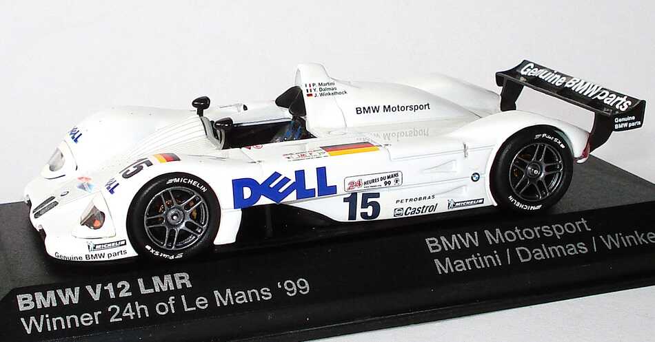 Foto 1:43 BMW V12 LMR 24h von Le Mans 1999 Dell Nr.15, Martini / Dalmas / Winkelhock, Siegerfahrzeug Werbemodell Minichamps 80429418138