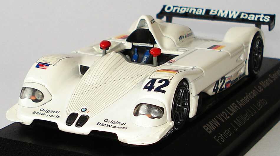 Foto 1:43 BMW V12 LMR ALMS 2000 Beck´s Nr.42, Jörg Müller / J.J. Lehto / T. Kristensen Werbemodell Minichamps 80420018215