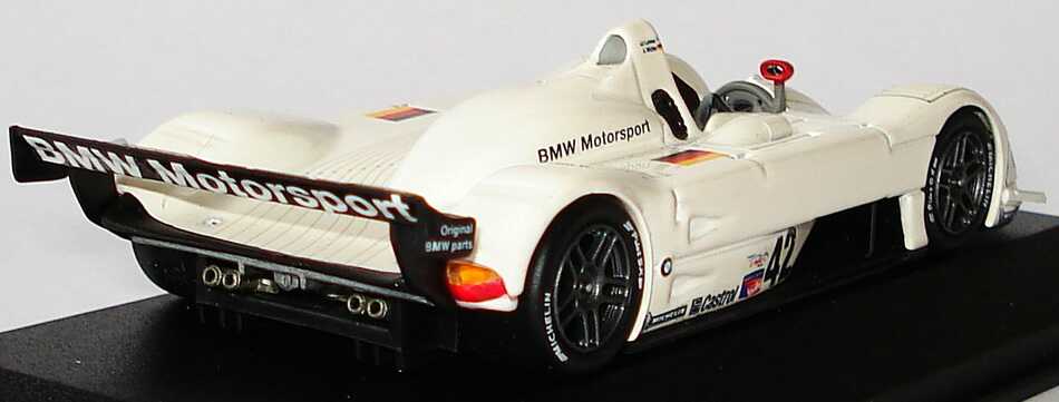 Foto 1:43 BMW V12 LMR ALMS 2000 Beck´s Nr.42, Jörg Müller / J.J. Lehto / T. Kristensen Werbemodell Minichamps 80420018215