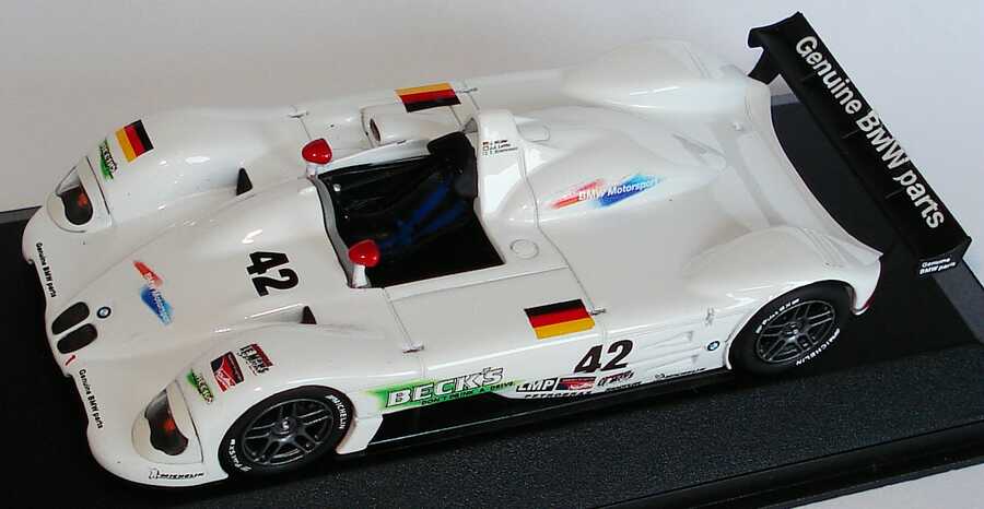 Foto 1:43 BMW V12 LMR ALMS 2000 Beck´s Nr.42, Jörg Müller / J.J. Lehto / T. Kristensen Minichamps