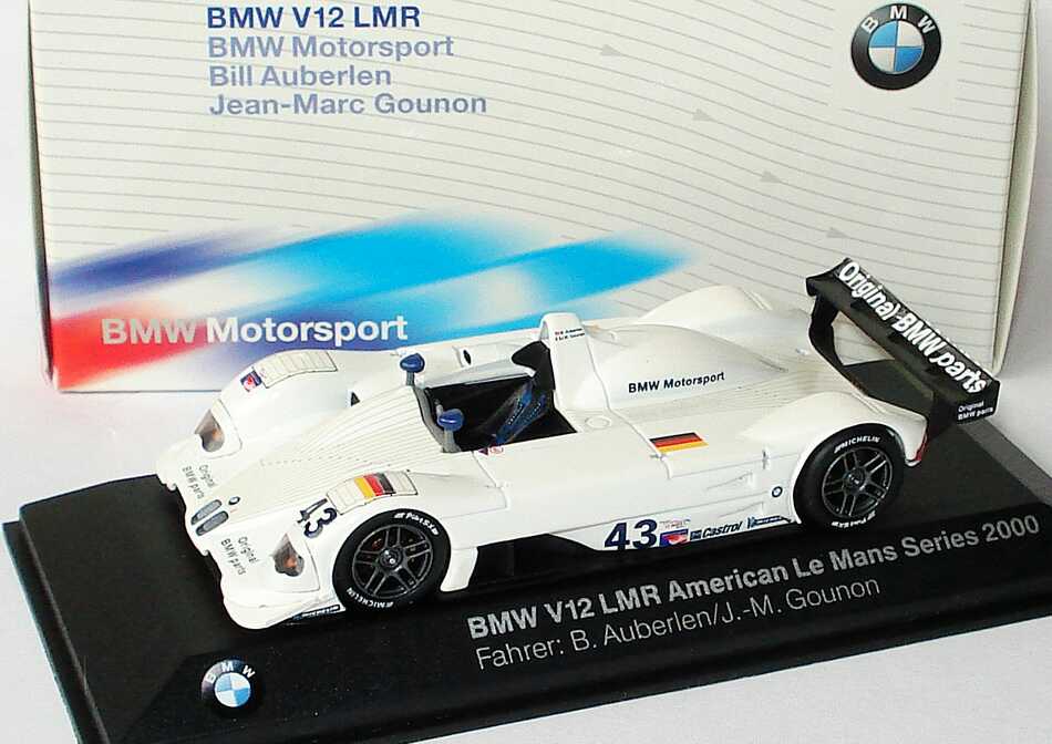 Foto 1:43 BMW V12 LMR ALMS 2000 Nr.43, B. Auberlen / J.-M. Gounon Werbemodell Minichamps 80420018216