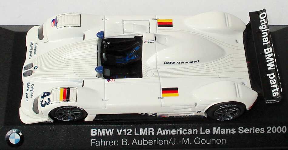 Foto 1:43 BMW V12 LMR ALMS 2000 Nr.43, B. Auberlen / J.-M. Gounon Werbemodell Minichamps 80420018216