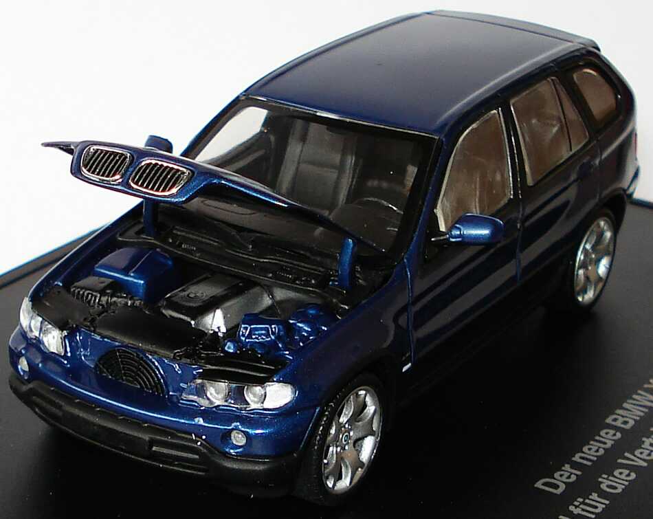 Foto 1:43 BMW X5 4.4i blau-met. Der neue BMW X5 - Sondermodellfür die Vertriebsregion Deutschland Werbemodell Minichamps 80420009861