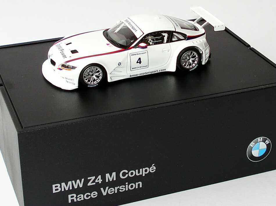Foto 1:43 BMW Z4 M Coupé M-Sport Racing-Version Nr.4 Werbemodell Minichamps 80420434439
