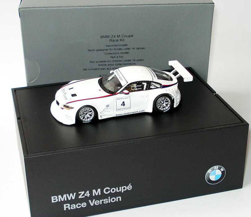 Foto 1:43 BMW Z4 M Coupé M-Sport Racing-Version Nr.4 Werbemodell Minichamps 80420434439