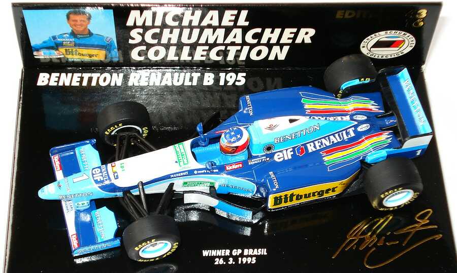 Foto 1:43 Benetton Renault B 195 Nr.1, Michael Schumacher (Sieger Brasilien 1995) Paul´s Model Art 510954301