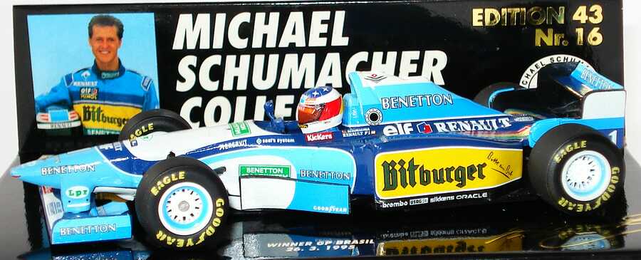 Foto 1:43 Benetton Renault B 195 Nr.1, Michael Schumacher (Sieger Brasilien 1995) Paul´s Model Art 510954301