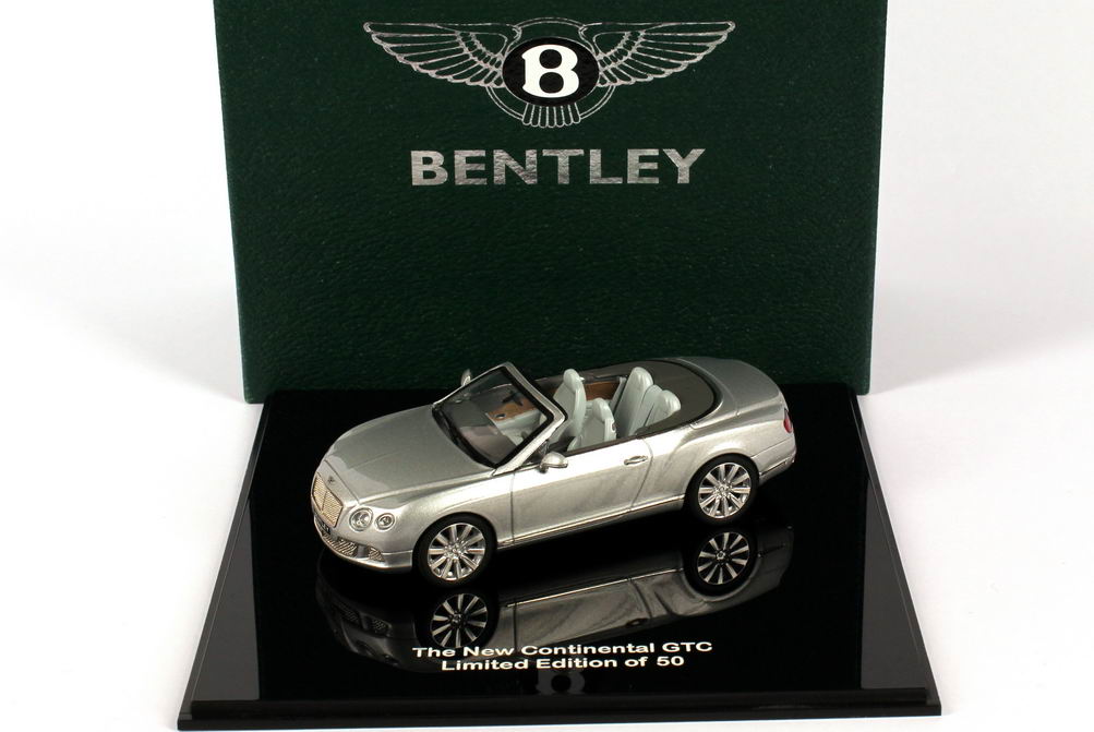 Foto 1:43 Bentley Continental GTC II silber-met. The New Continental GTC 1 of 50, IAA 2011 Bentley Classic Mode BL927