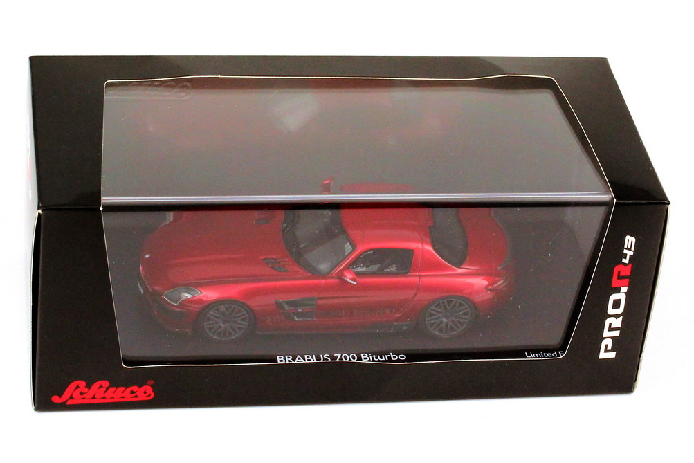 Foto 1:43 Brabus 700 Biturbo (Basis Mercedes-Benz SLS AMG (C197)) rot-met. Schuco Pro.R4308829