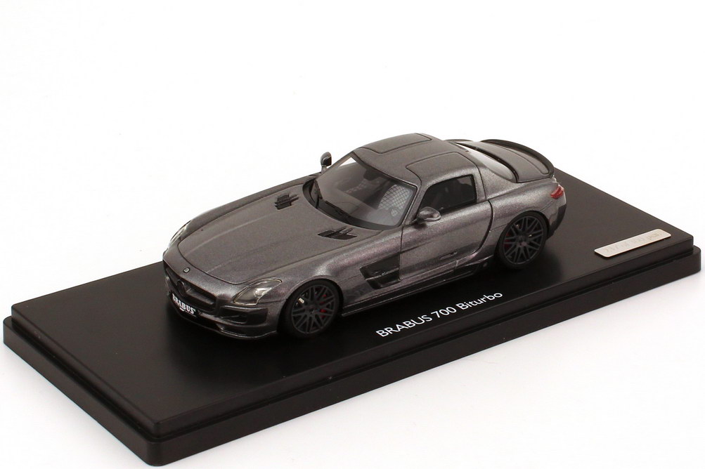 Foto 1:43 Brabus 700 Biturbo Basis Mercedes-Benz SLS AMG C197 grau-met. - 1 of 300 pcs - Schuco ProR430883090819743