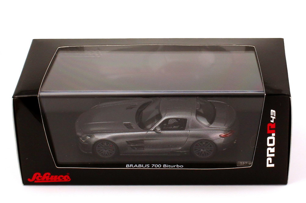 Foto 1:43 Brabus 700 Biturbo Basis Mercedes-Benz SLS AMG C197 grau-met. - 1 of 300 pcs - Schuco ProR430883090819743