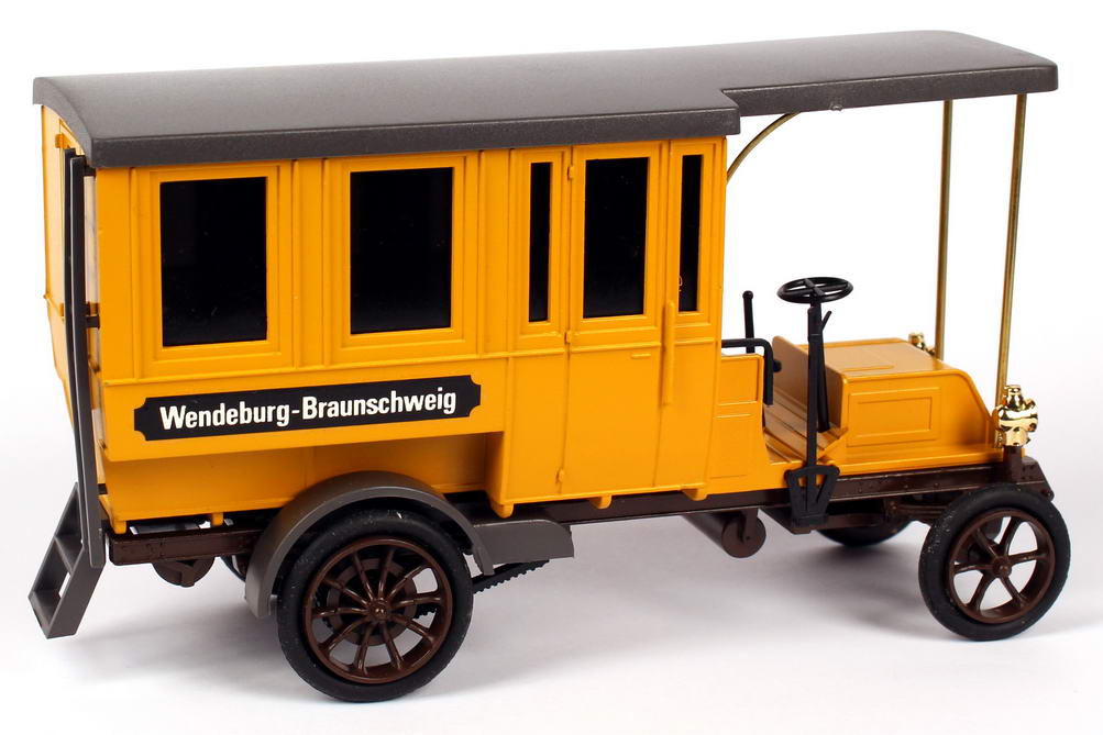 Foto 1:43 Büssing Omnibus 1904 gelb Wendeburg - Braunschweig Werbemodell Cursor