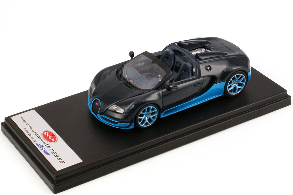 Foto 1:43 Bugatti Veyron 16.4 Grand Sport Vitesse carbon-blau/hellblau Looksmart LS396B