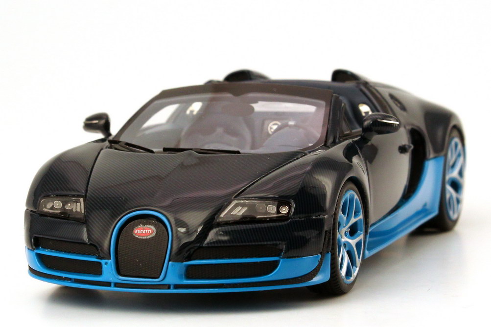 Foto 1:43 Bugatti Veyron 16.4 Grand Sport Vitesse carbon-blau/hellblau Looksmart LS396B