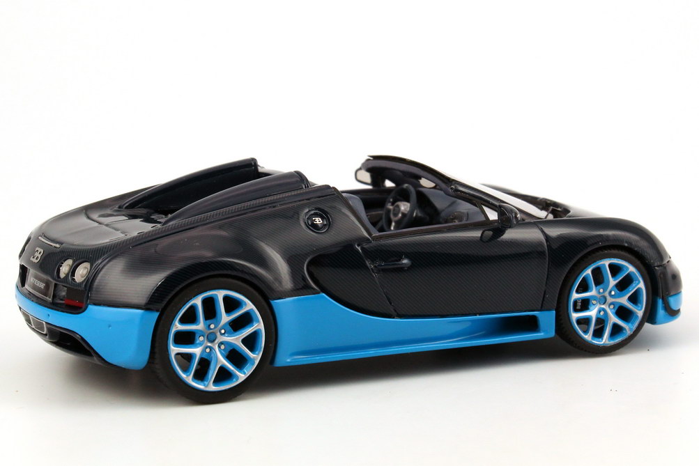 Foto 1:43 Bugatti Veyron 16.4 Grand Sport Vitesse carbon-blau/hellblau Looksmart LS396B