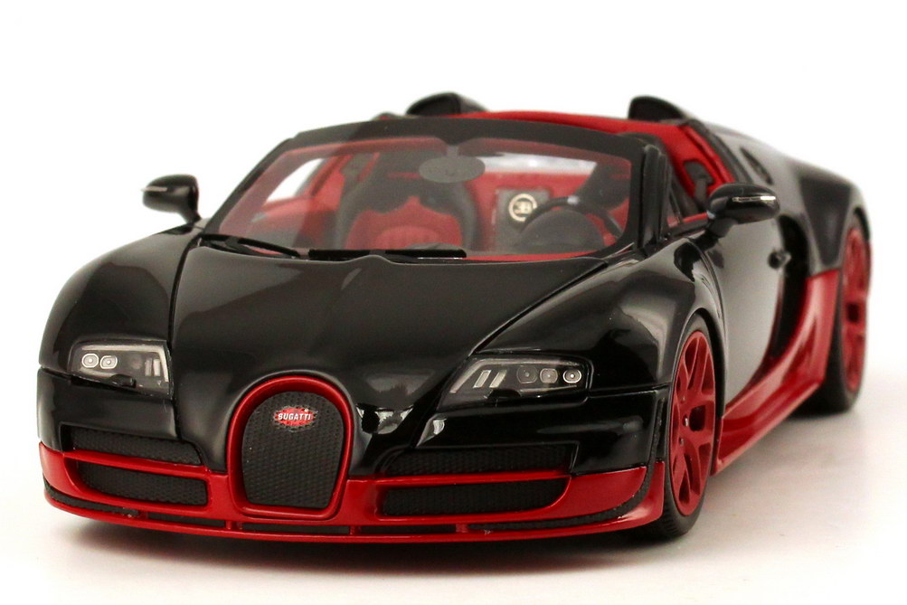 Foto 1:43 Bugatti Veyron 16.4 Grand Sport Vitesse schwarz/rot Looksmart LS396E