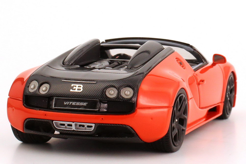 Foto 1:43 Bugatti Veyron 16.4 Grand Sport Vitesse orange/carbon-schwarz Looksmart LS396D