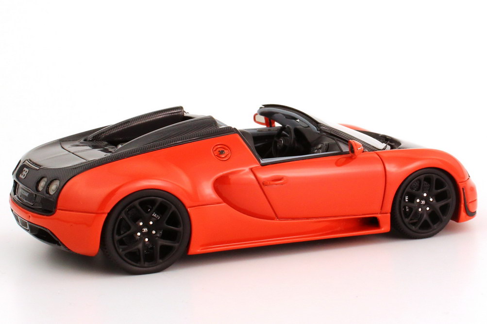 Foto 1:43 Bugatti Veyron 16.4 Grand Sport Vitesse orange/carbon-schwarz Looksmart LS396D