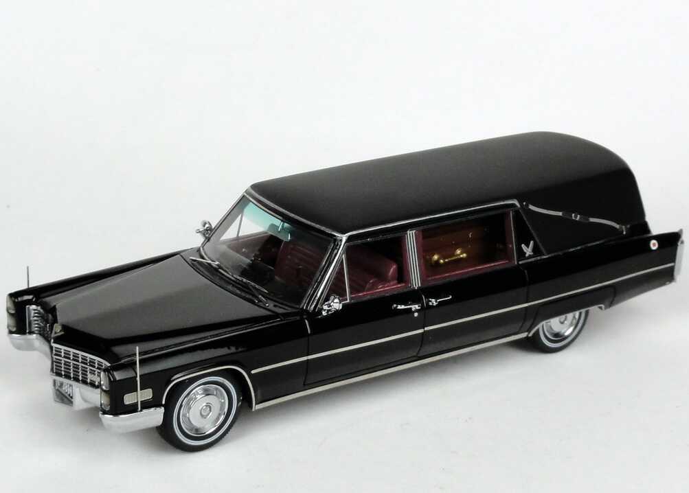 Foto 1:43 Cadillac S&S Landau Hearse Leichenwagen (1966) schwarz NEO Scale Models 43896