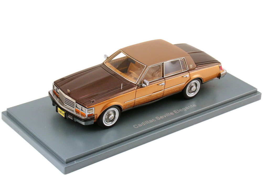 Foto 1:43 Cadillac Seville Elegante 1975 gold-braun-met./dunkel-braun-met. NEO Scale Models 43497