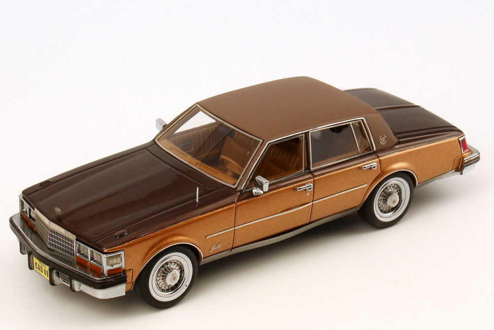 Foto 1:43 Cadillac Seville Elegante 1975 gold-braun-met./dunkel-braun-met. NEO Scale Models 43497